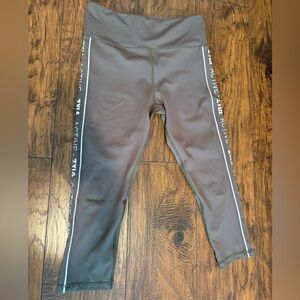 ZYIA olive Leggings with White Accents